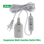 E27 Lamp Base for LED Grow Bulb with 2M 4M 5M Power Cord Button