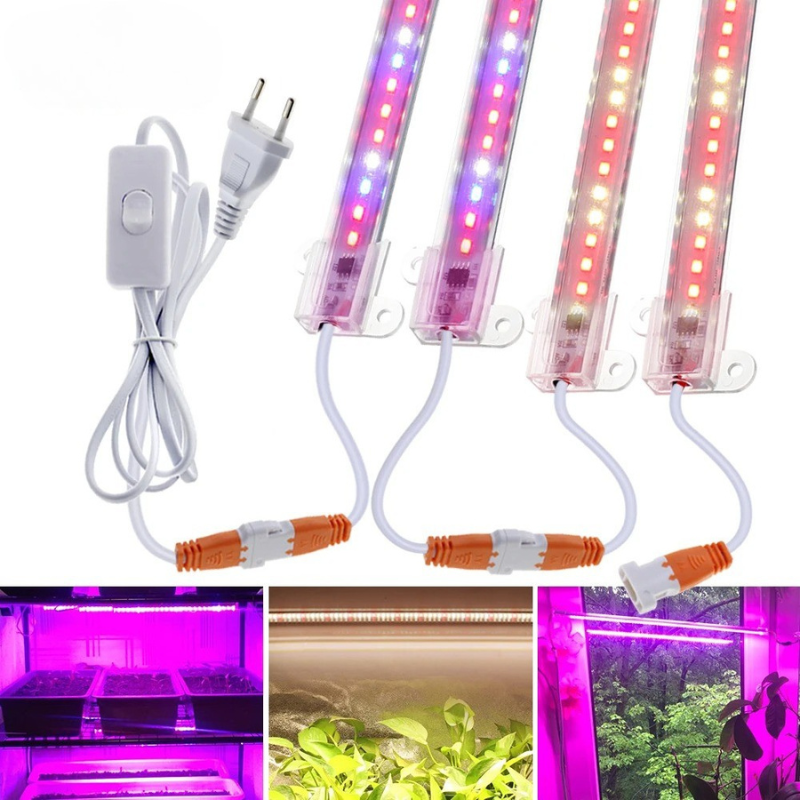 220V LED Grow Bar Light 75LEDs 50cm Phytolamp Full Spectrum Plant Grow Lamp with Switch