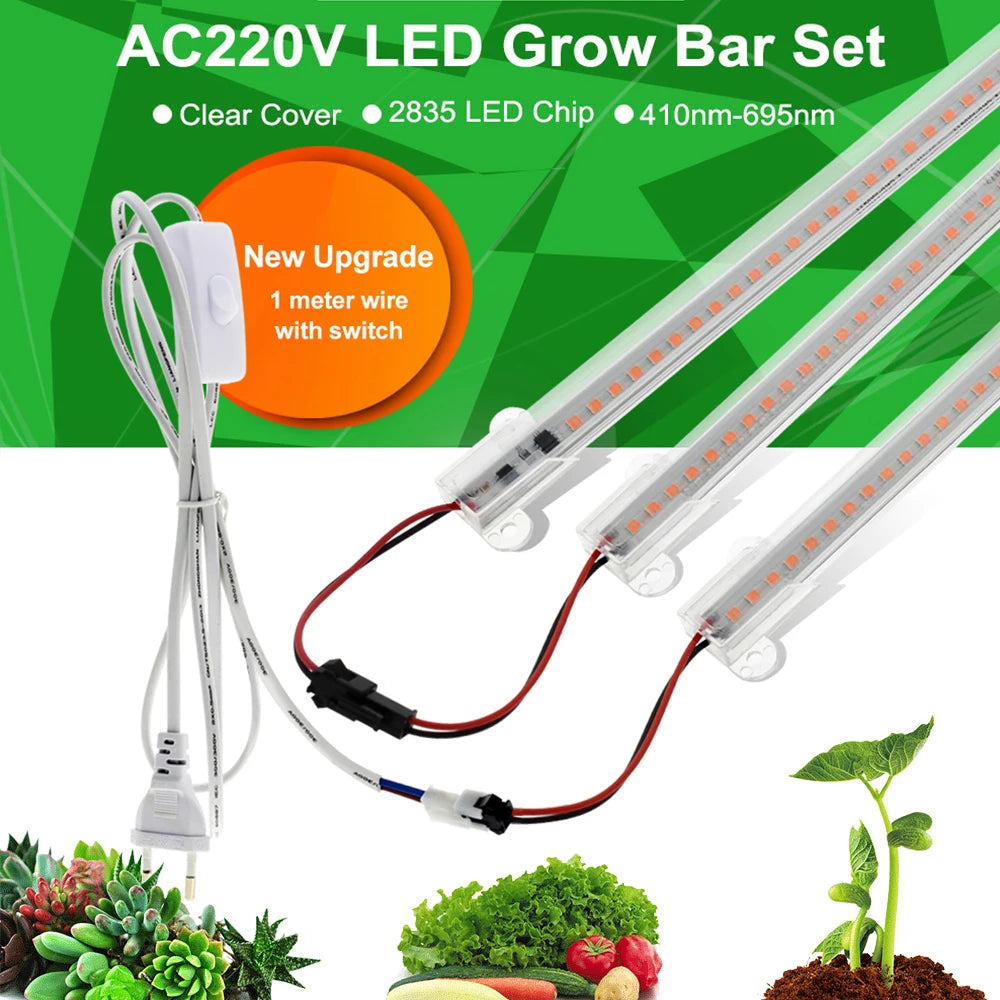 LED Grow Bar Light Full Spectrum Phytolamp 220V 7W Grow Lamp LED Tube