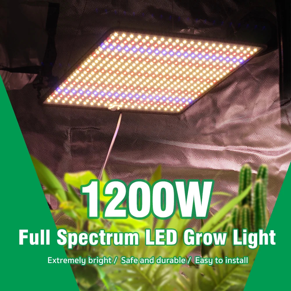 LED Plant Grow Light Full Spectrum AC85~265V 1200W 40W Growing Lamp