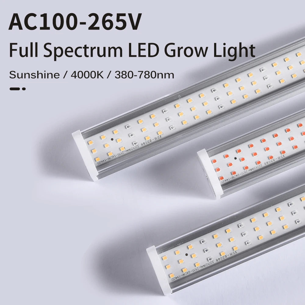 4pcs LED Grow Light 100-265V 53cm Full Spectrum LED Bar Light